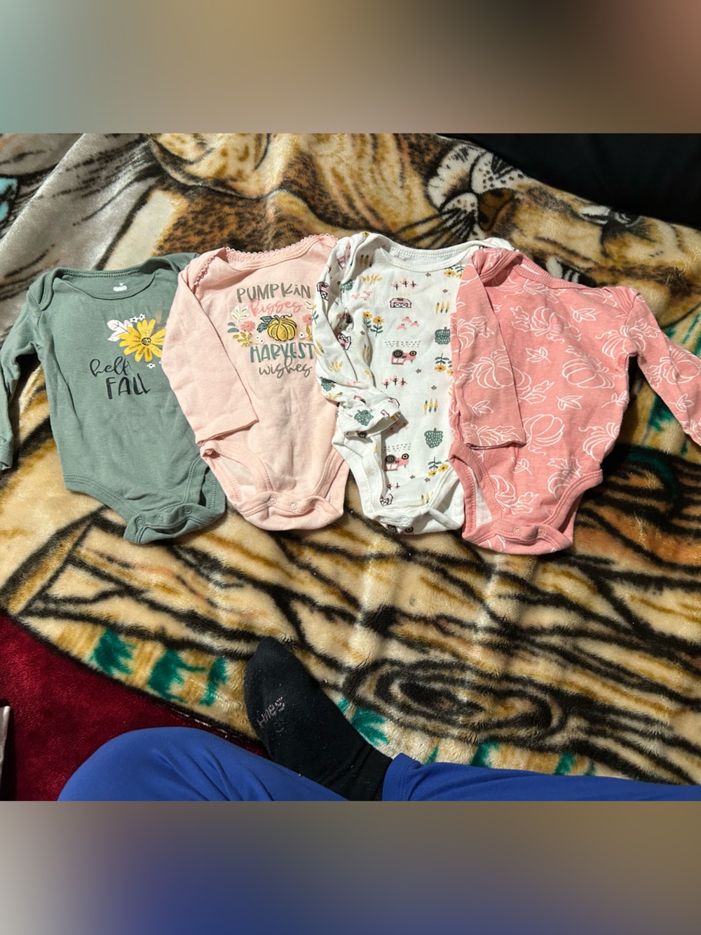 Koala Kids Sage Green Floral Onesie with Yellow Daisy